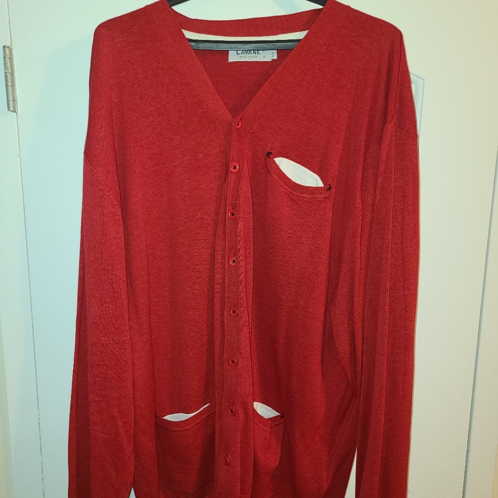 Light weight button up V neck sweater